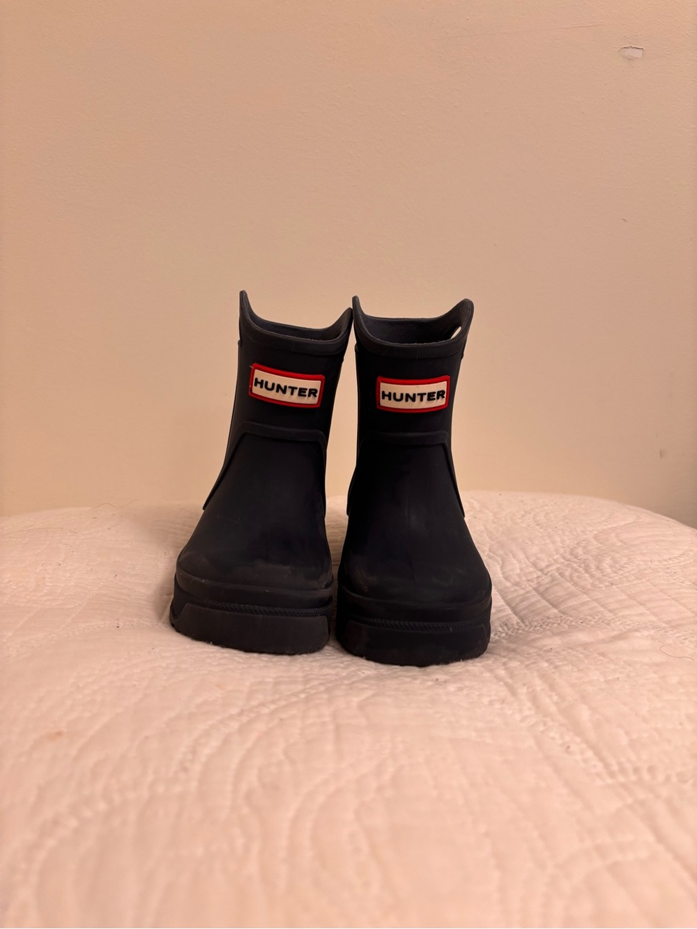 Hunter Kids dark blue Waterproof Rain Boots- Kids 8 (1 of 2 pairs)